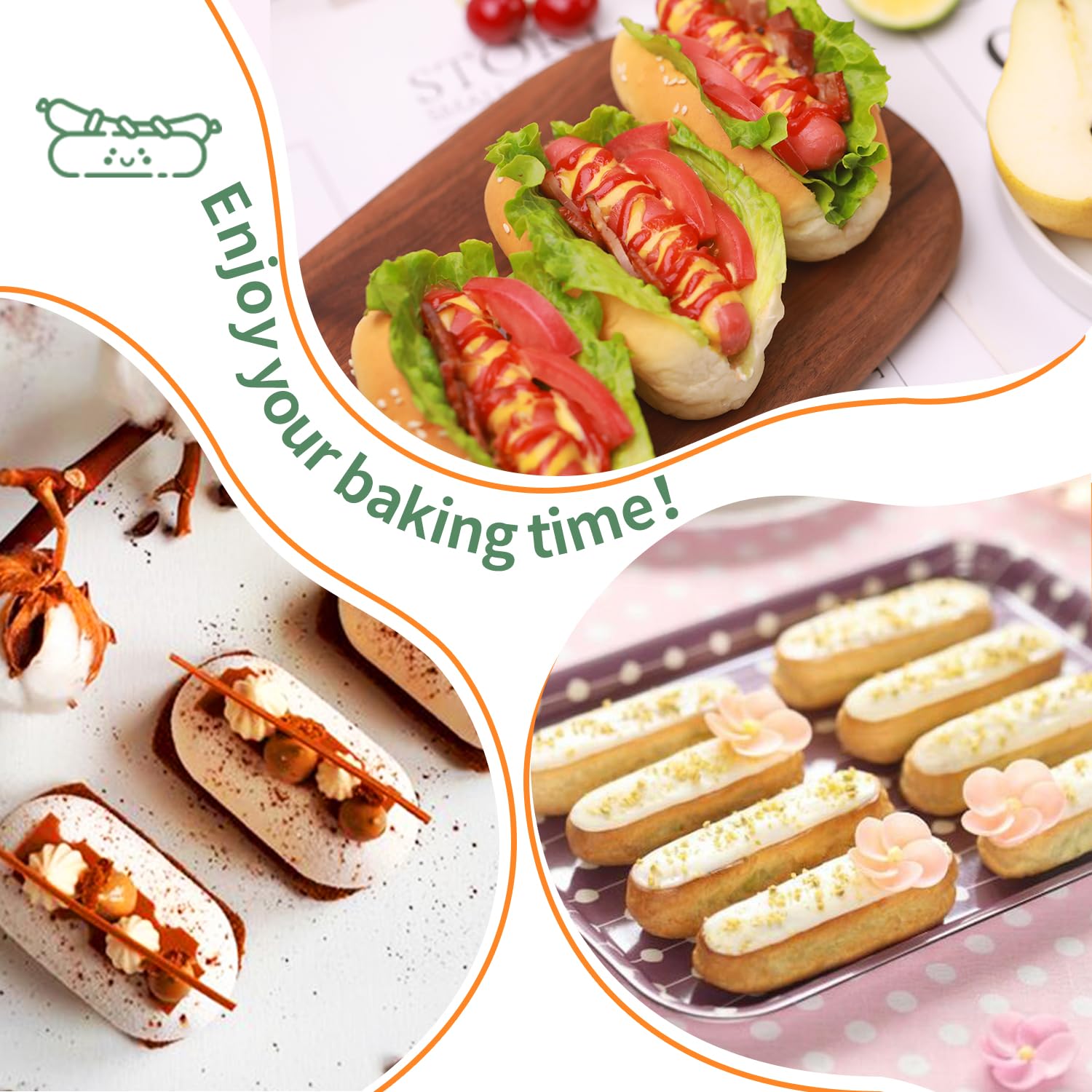 QELEG two-piece set inspires muffins, buns, quiches, and more.