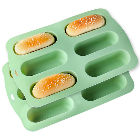 QELEG twinkie pan set with six non-stick cups for easy mini treats.