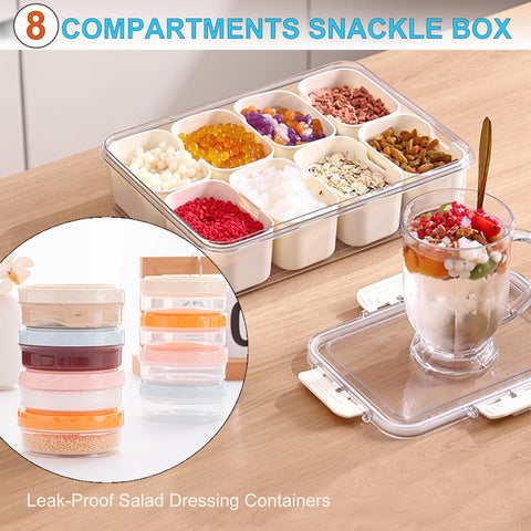Qeosvve Snackle Box transparent design lets you see contents at a glance