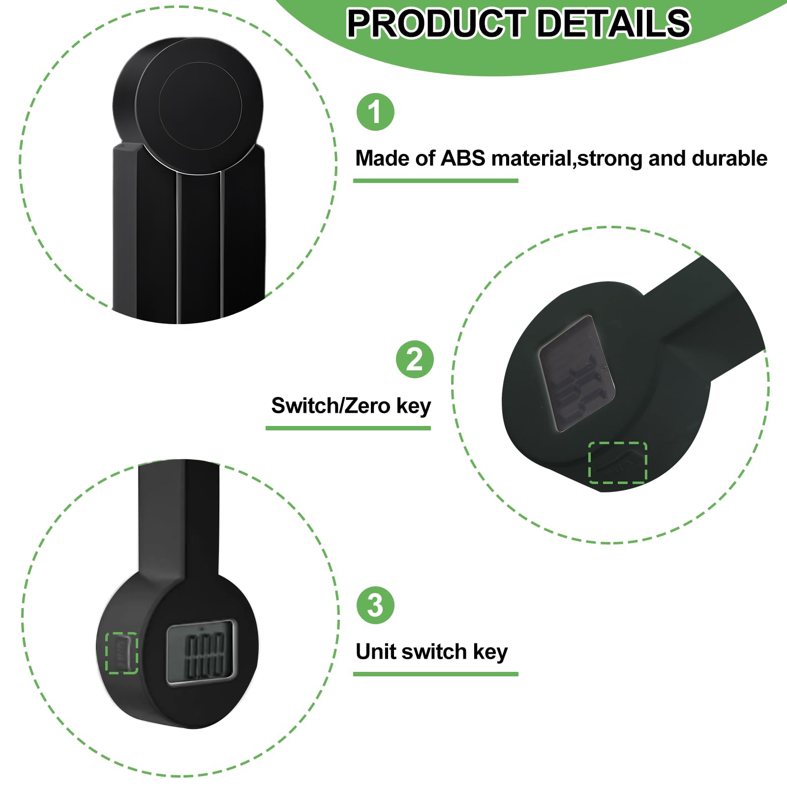 QFEISETH compact scale ideal for diet-friendly meal prep on the go.