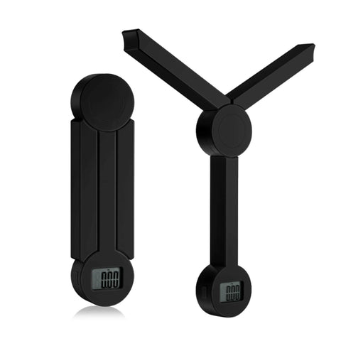 QFEISETH portable folding food scale in black for travel and portions.