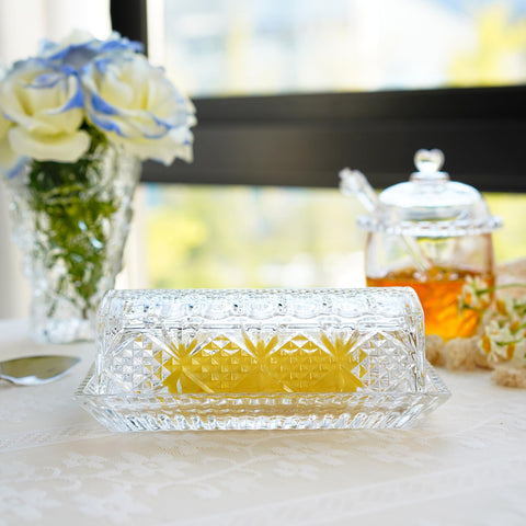 QFkris glass butter dish in fridge, transparent status check