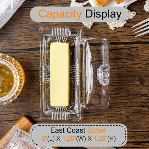 QFkris butter dish lid with handle offers easy access during breakfasts