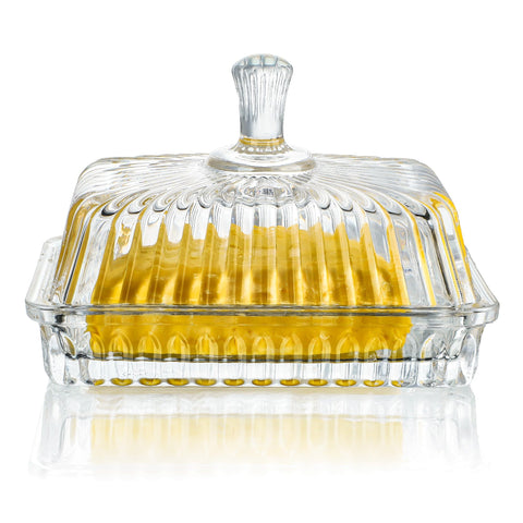 QFkris Clear Butter Dish with Lid supports clean, organized counters.