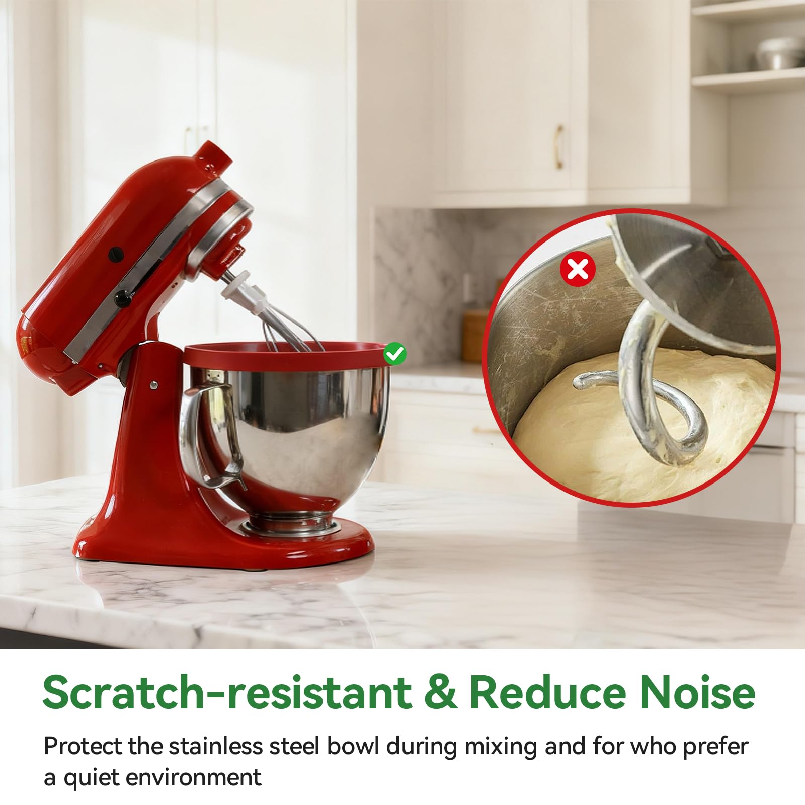 QHMENG non-stick liner makes cleaning sticky dough and syrup effortless.