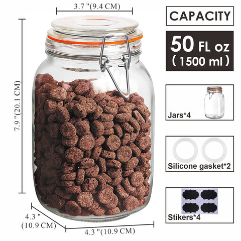 Qianfenie dishwasher-safe glass jars for convenient cleaning.