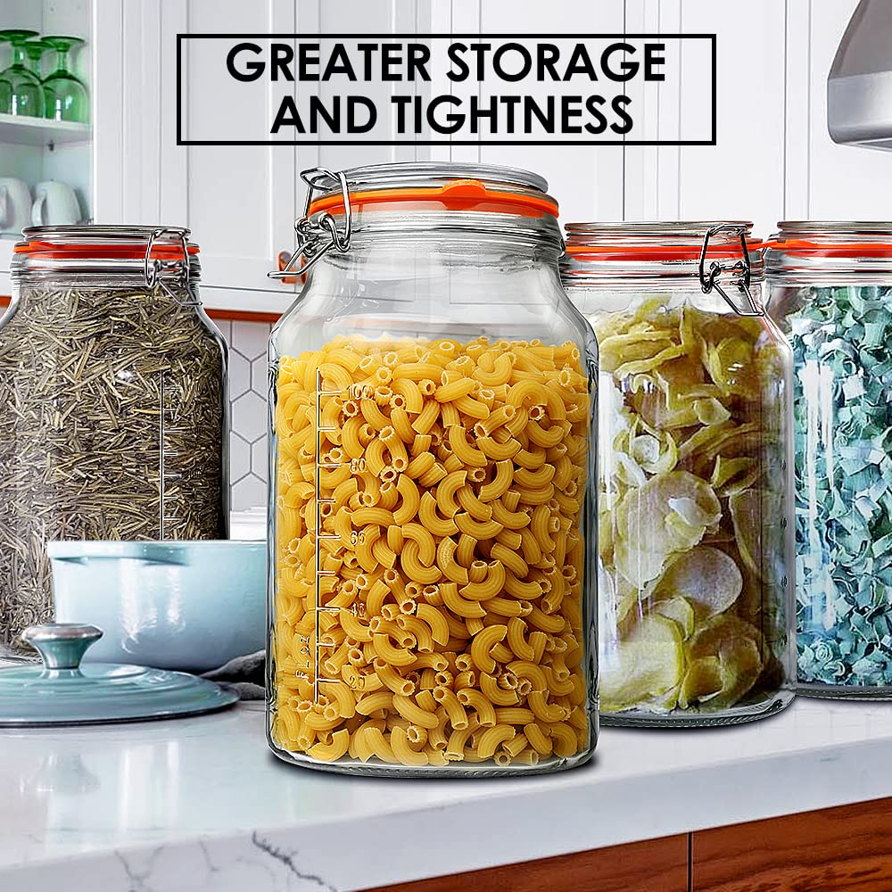 Qianfenie durable jars ideal for oats, rice, pasta and sugar