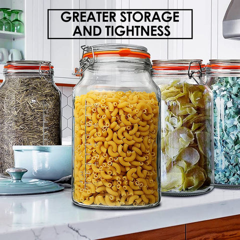 Qianfenie durable jars ideal for oats, rice, pasta and sugar