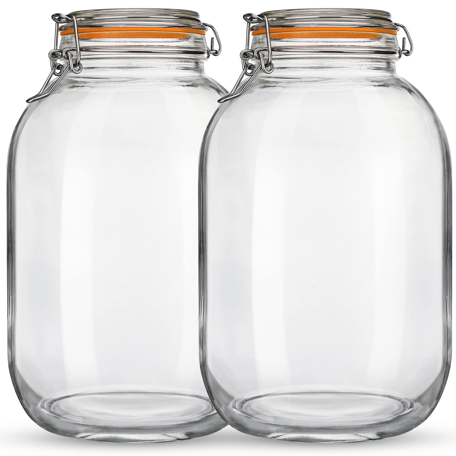 Qianfenie glass jar with airtight lid and wide mouth for easy filling and viewing