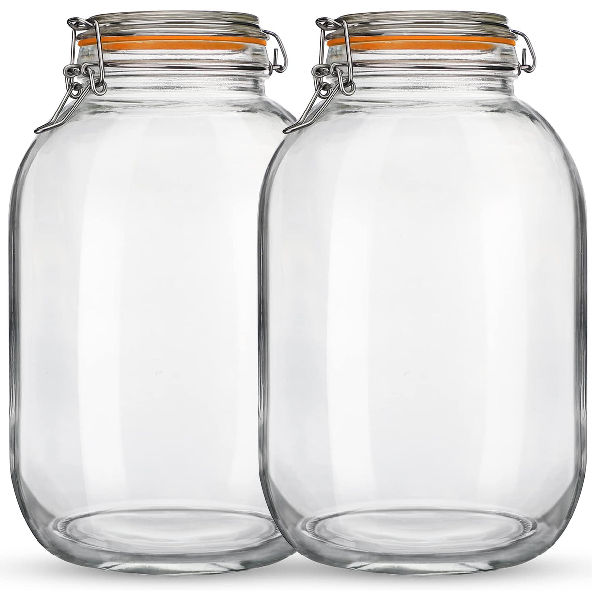 Qianfenie glass jar with airtight lid and wide mouth for easy filling and viewing