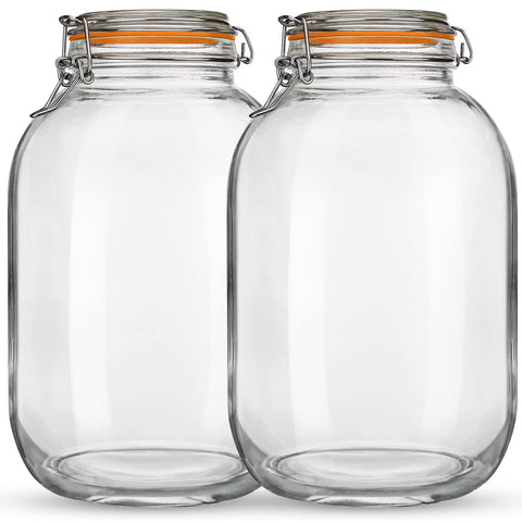 Qianfenie glass jar with airtight lid and wide mouth for easy filling and viewing