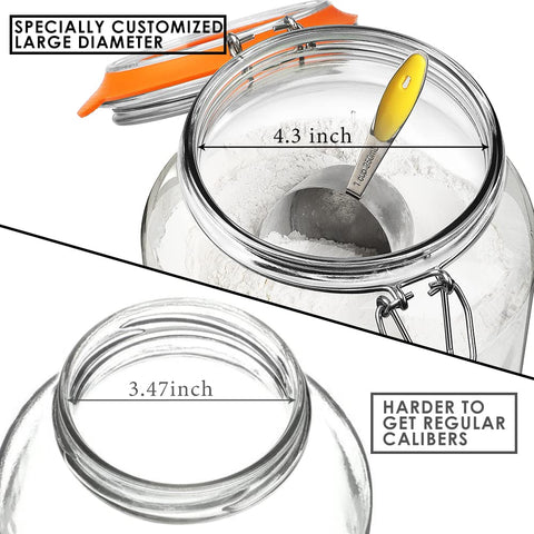 Qianfenie glass jar with airtight seal keeps contents fresh longer