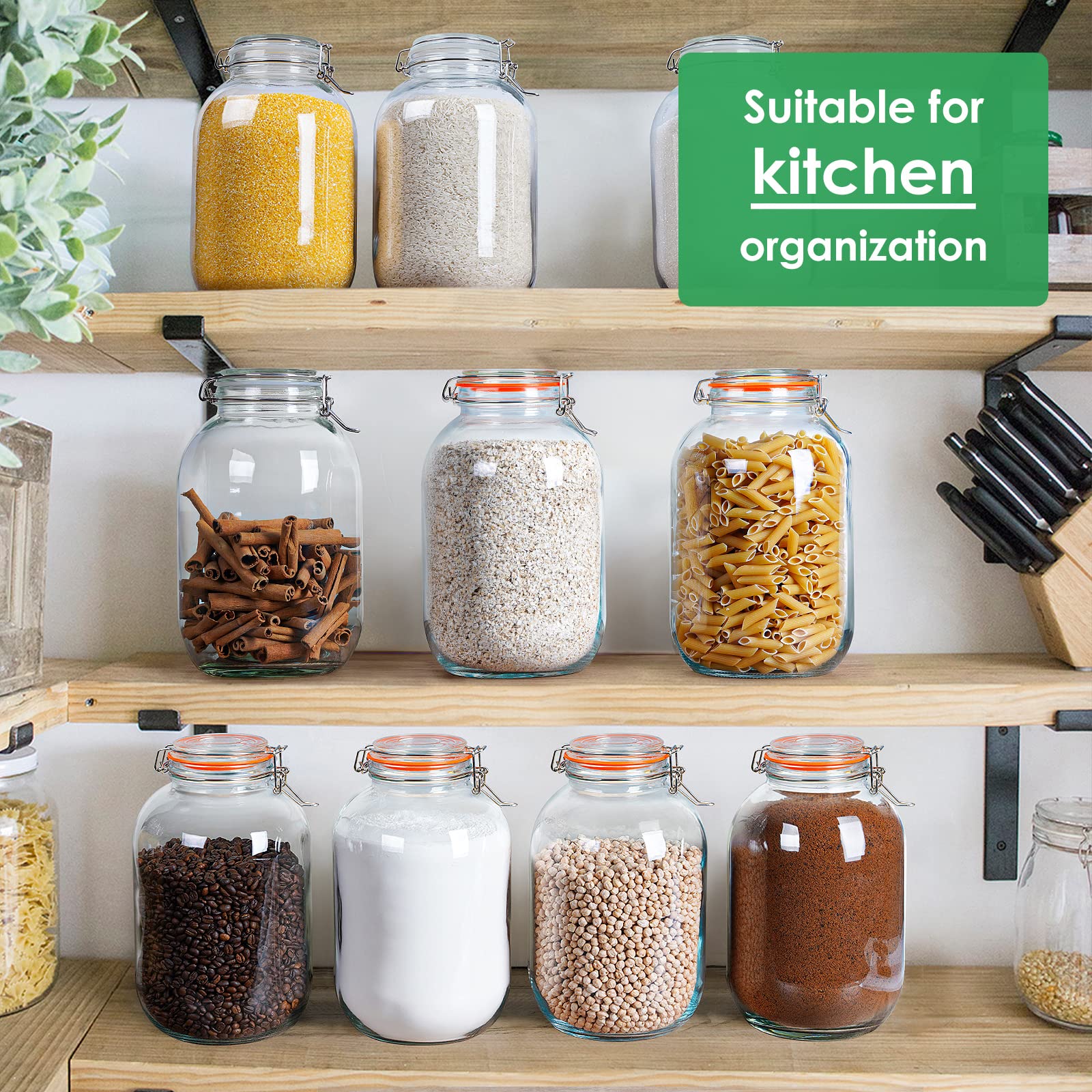 Qianfenie recyclable glass supports an eco-friendly kitchen organization