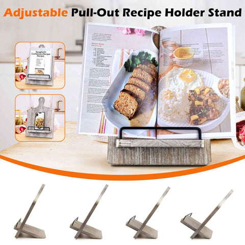 Qiang Ni cookbook stand with easy-clean, water-resistant finish.