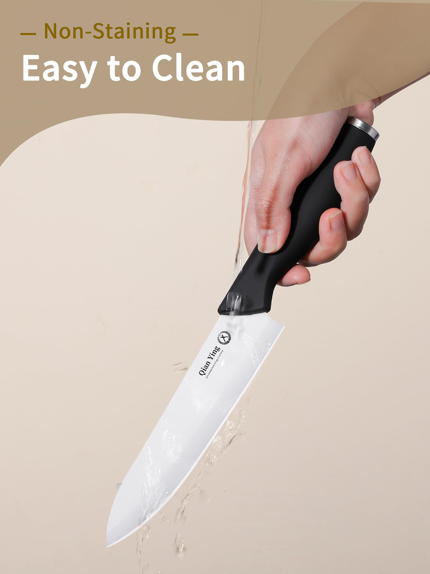 Qianying knife set protective sheath keeps blades safe and organized.