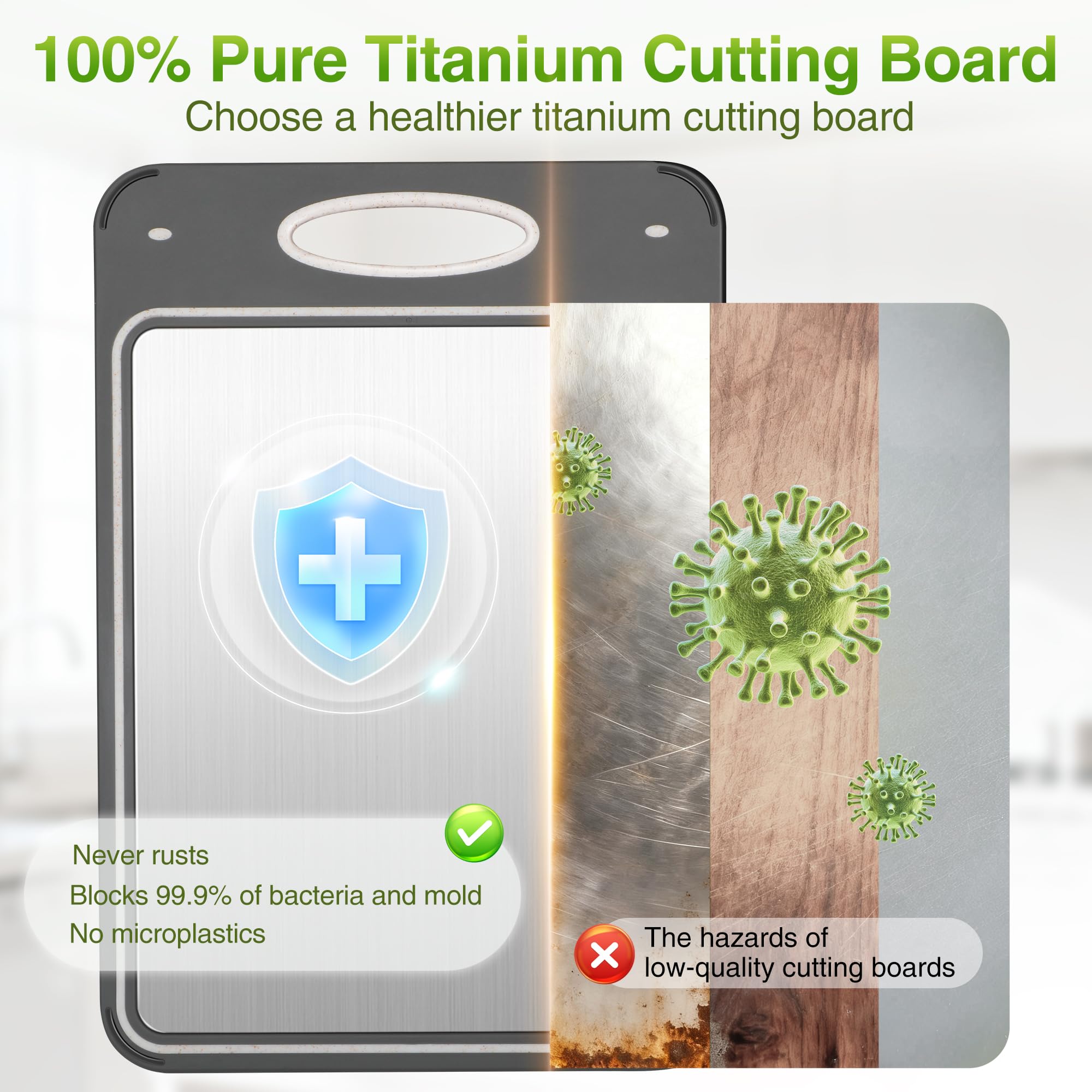 Qianying board features juice groove to catch spills