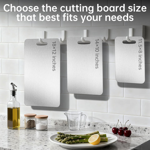 Qianying titanium cutting board with smooth edges for safe, comfortable slicing