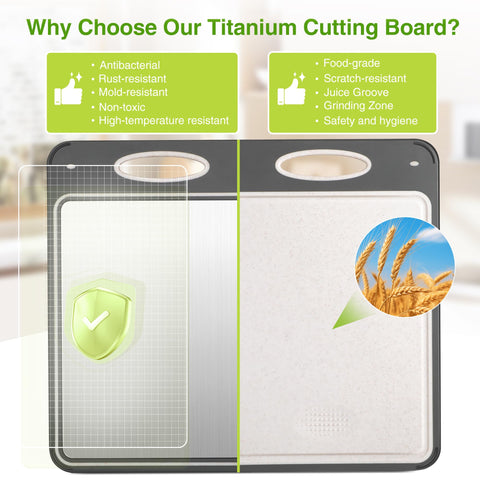 Qianying cutting board with wheat straw side for fruits and vegetables; scratch-resistant