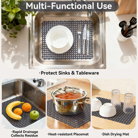 QiCaiJia sink mat easy to clean with soapy water