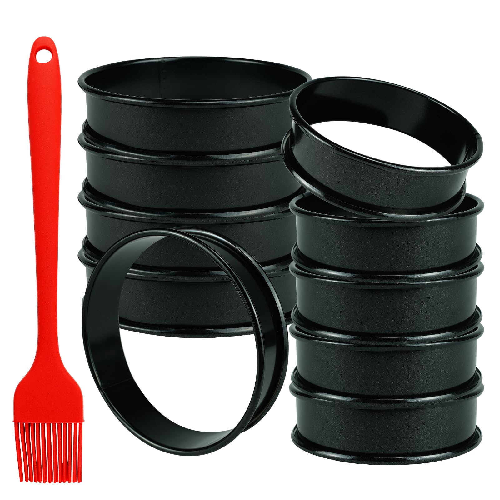 Qicfrk cookie rings in 4-inch size for uniform round cookies and muffins.