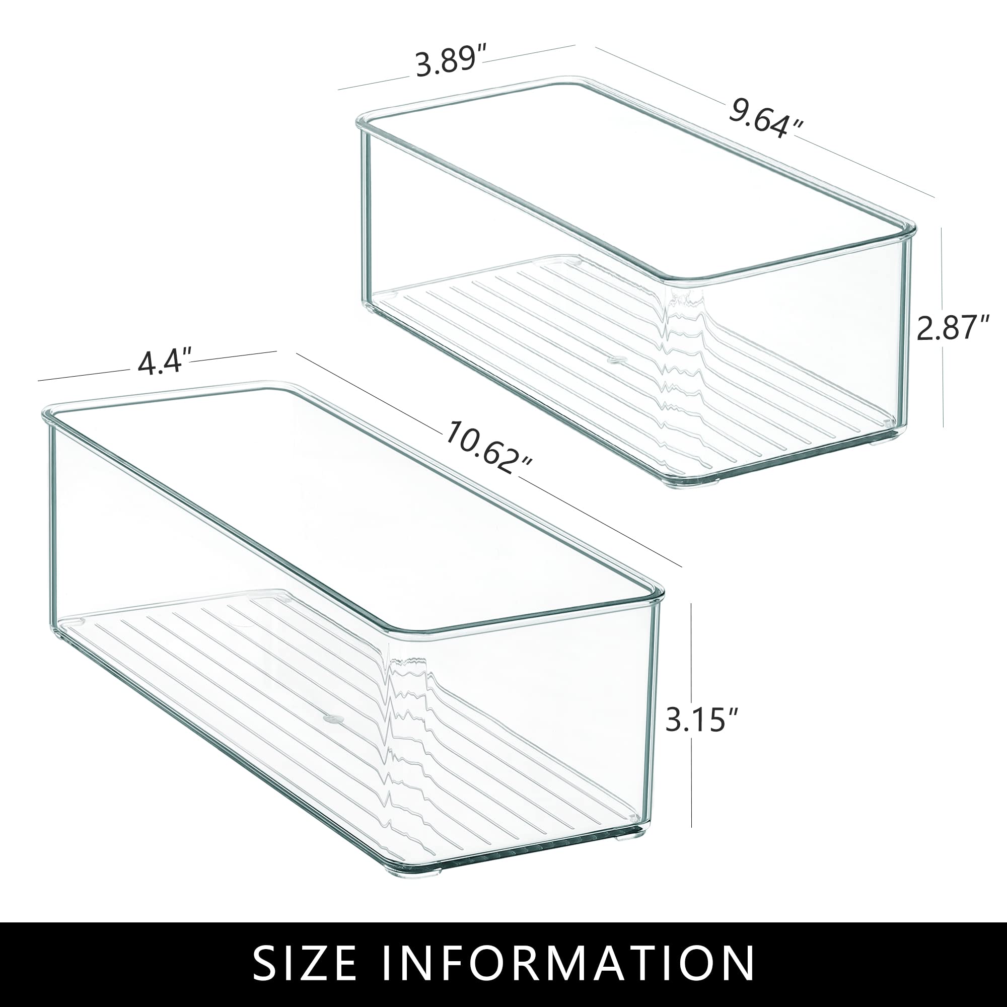 Qilinba deep vanity drawer bin stores cosmetics and tools in tidy, visible stacks