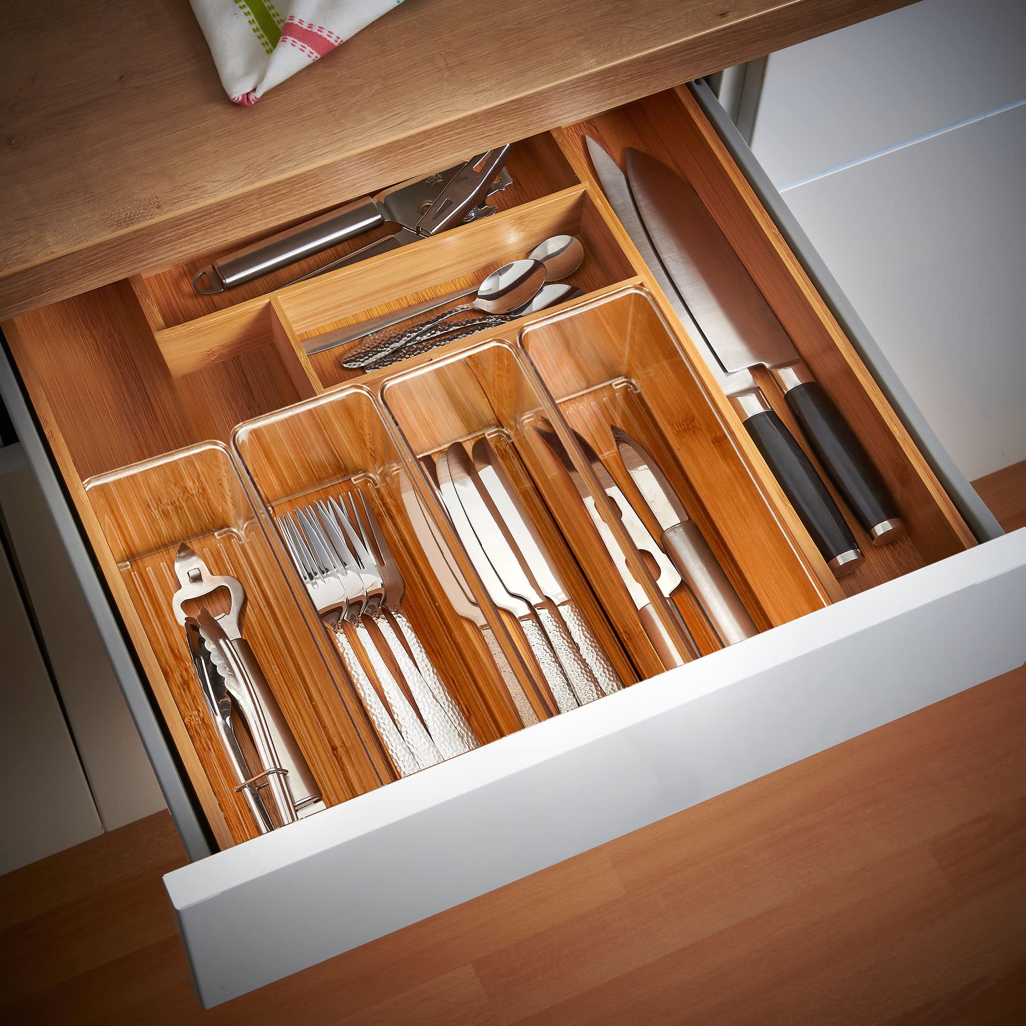 Qilinba office drawer organizer bin keeps supplies in reach and organized