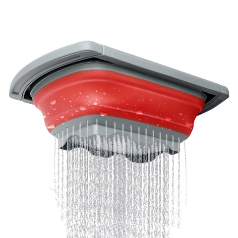 QiMH folding strainer compact for drawer storage after use
