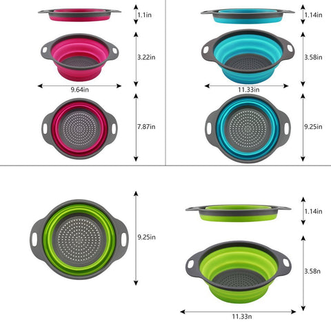 QiMH 4Qt colander draining pasta quickly and evenly.