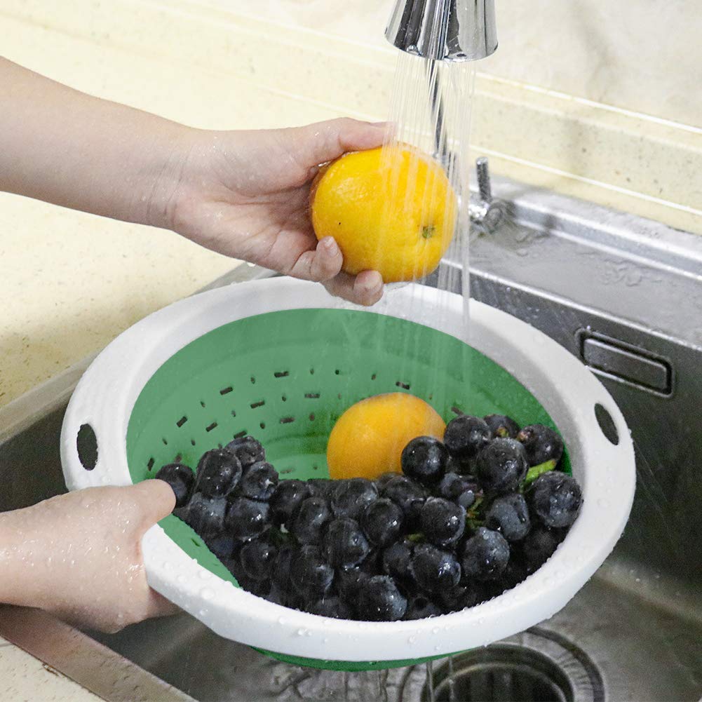 QiMH collapsible colander BPA-free materials ensure safe use