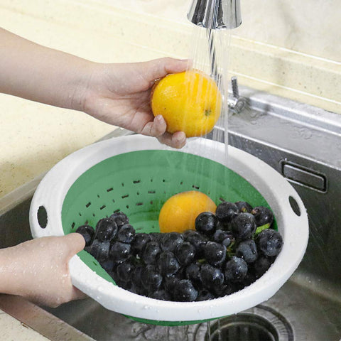QiMH collapsible colander BPA-free materials ensure safe use