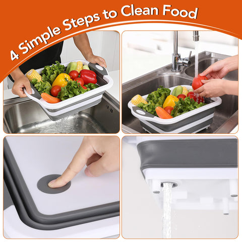 QiMH food-grade silicone cutting board for safe, easy food prep