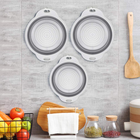 QiMH multi-size set handles pasta, vegetables, and fruit with ease.