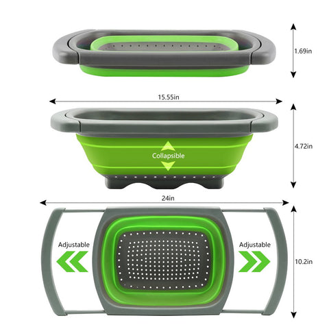 Qimh pasta strainer over-sink keeps water contained during draining