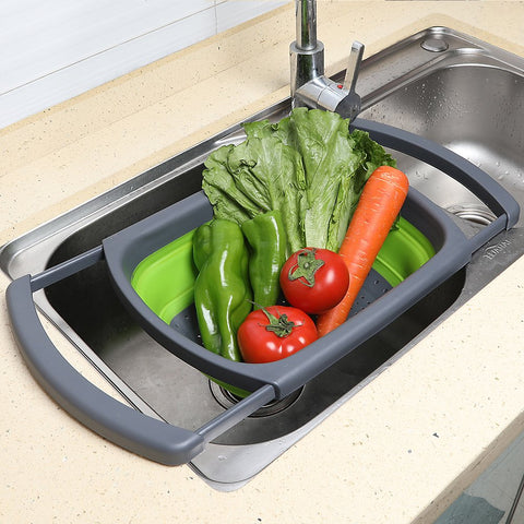 Qimh silicone colander heat-resistant and dishwasher-safe for easy cleanup