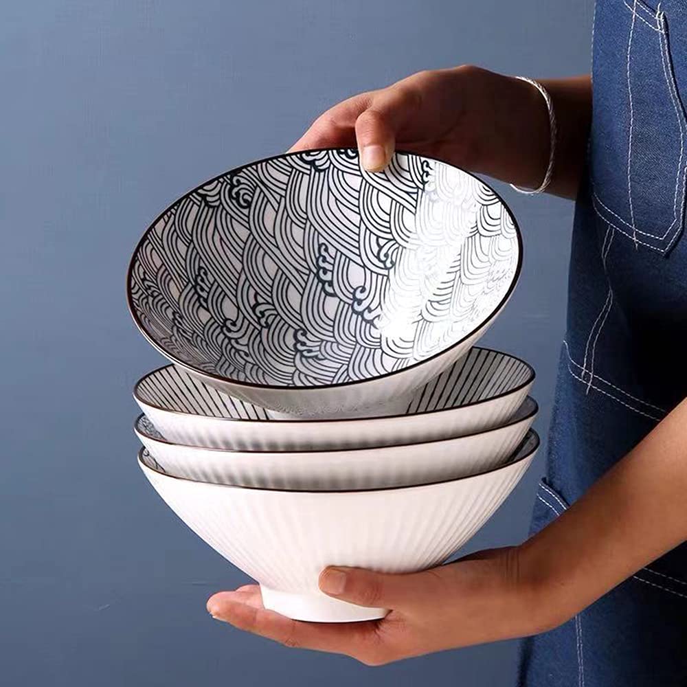 QINLANG microwave and dishwasher safe ramen bowl for everyday convenience.