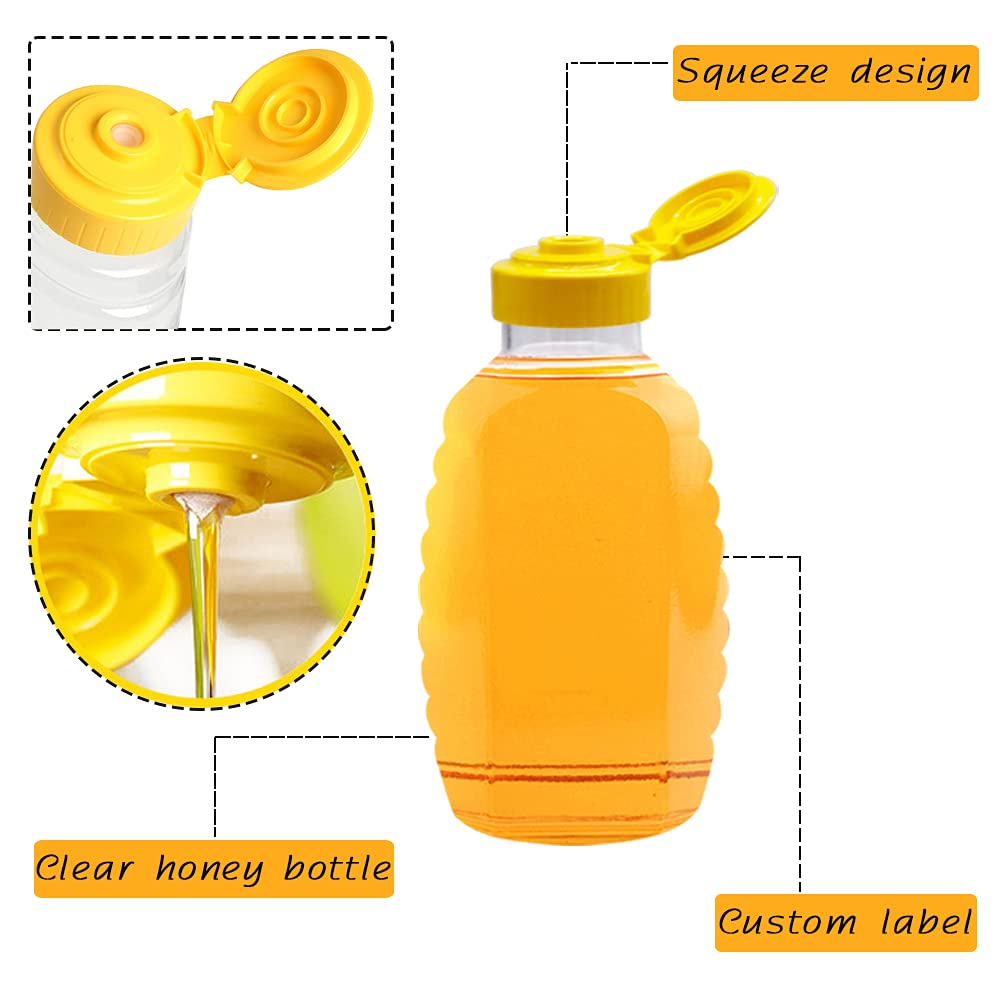 Qinsihwn transparent honey jar shows remaining honey for planning refills.