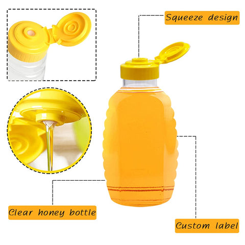 Qinsihwn transparent honey jar shows remaining honey for planning refills.
