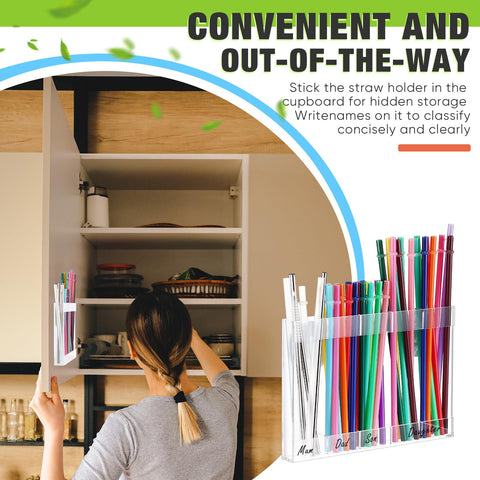 Qinyoung extra-large 32x16x2 cm straw holder maximizes storage capacity.