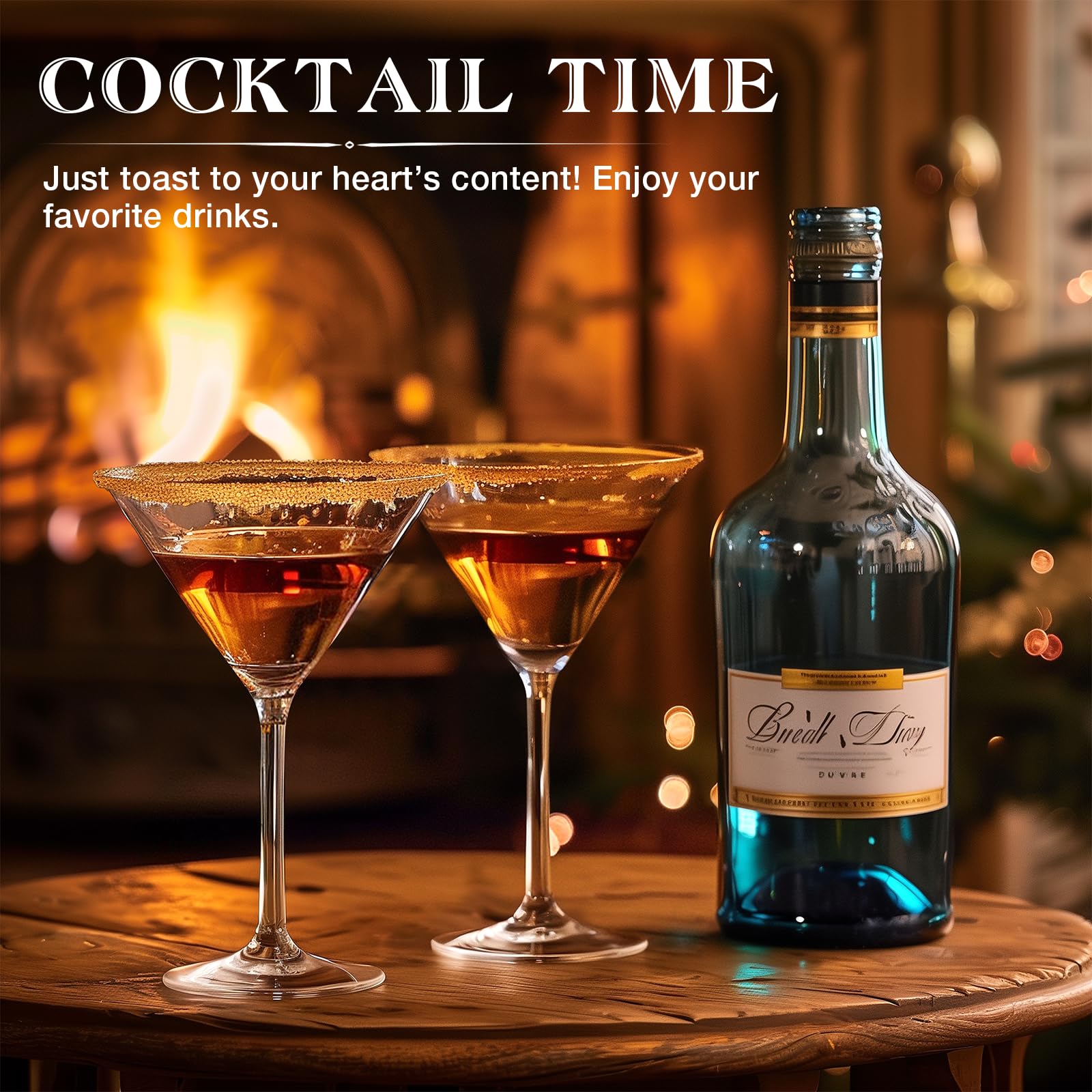 Qipecedm gift-ready crystal martini glasses ideal for special occasions.