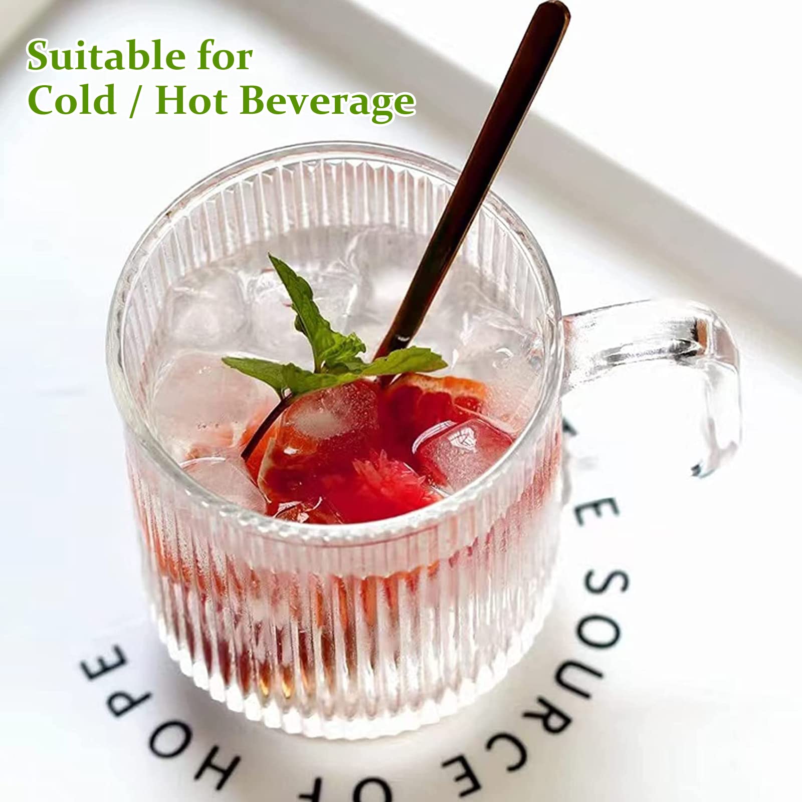 Qipecedm glass mugs ideal for Americano, latte, and cappuccino
