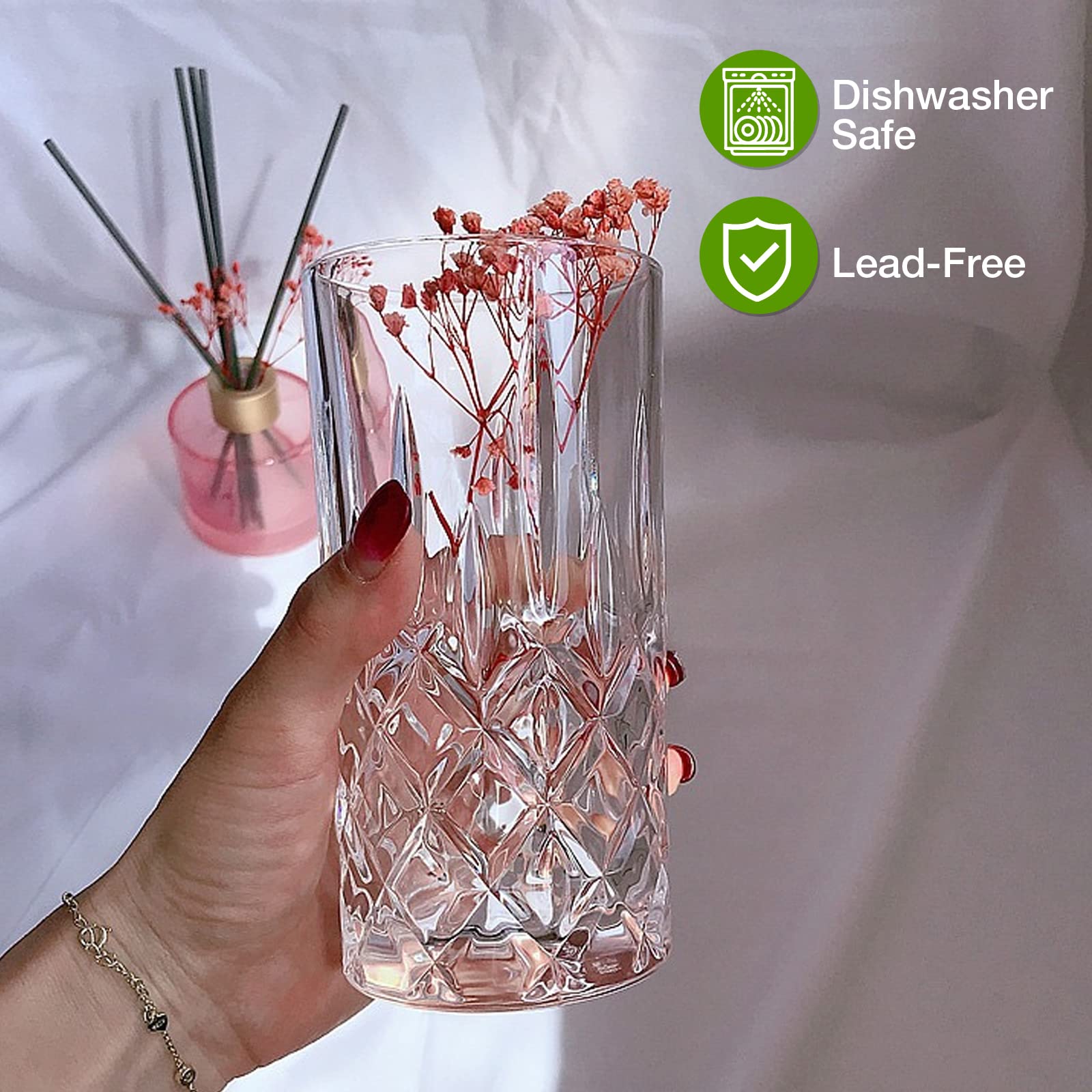 Qipecedm rocks 11oz glass — durable lowball for whiskey or spirits on the rocks.