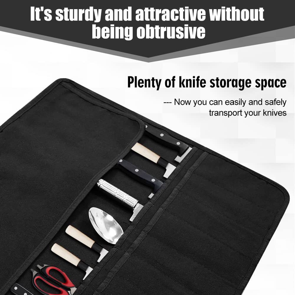 QIQU knife bag for camping and work, ideal for organized tool storage.