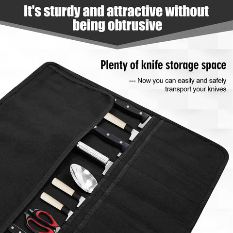 QIQU knife bag for camping and work, ideal for organized tool storage.