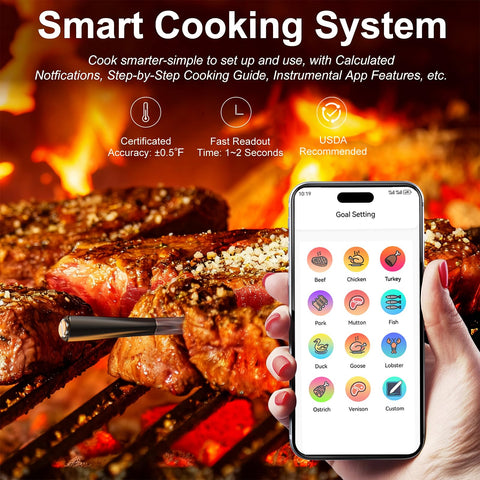 QIREDA dual readout for meat and ambient oven temperature