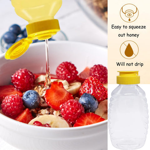 Qiuttnqn kitchen storage bottle for honey, jam, or sauces with tidy appearance.