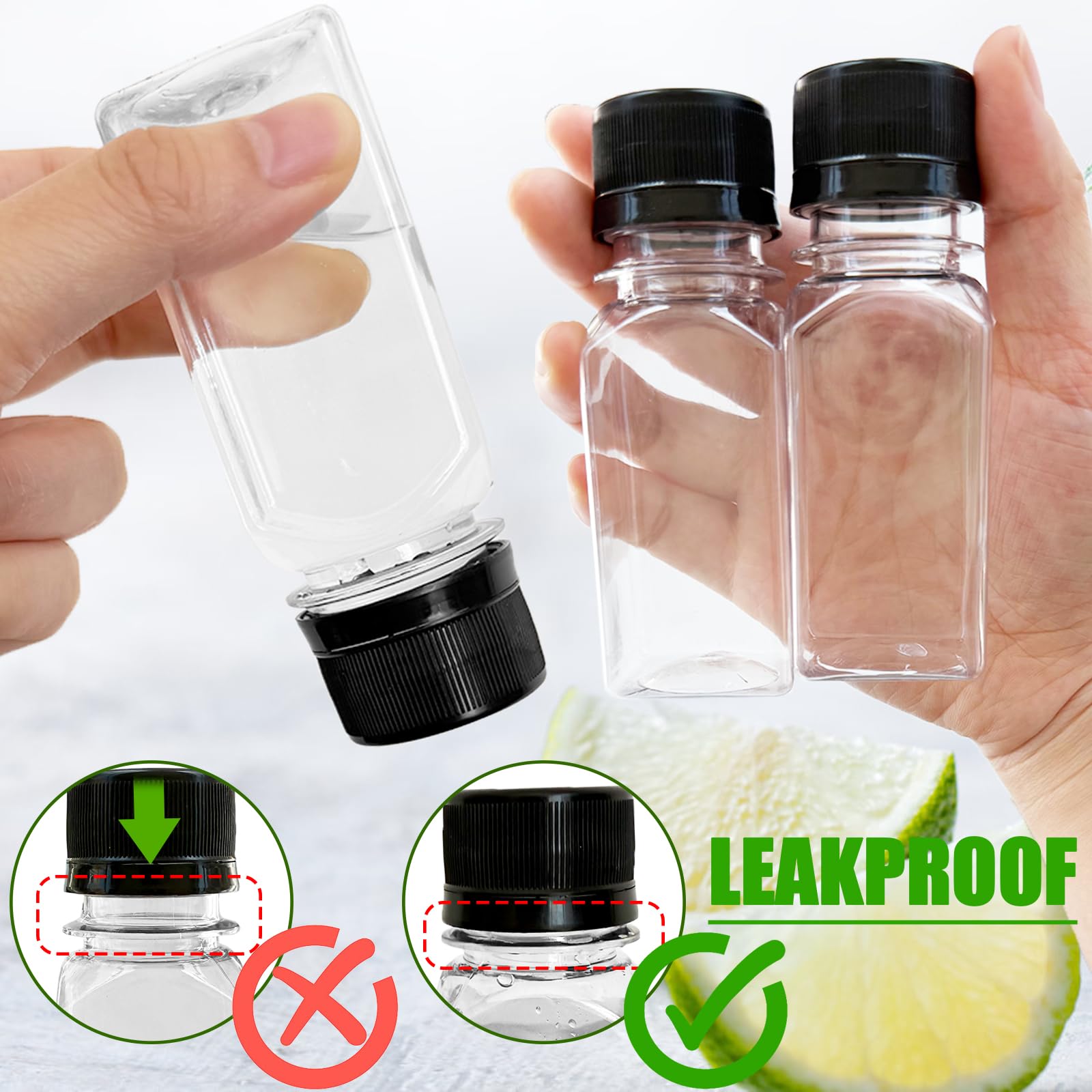 Qiuttnqn leak-proof caps for airtight sealing and freshness.