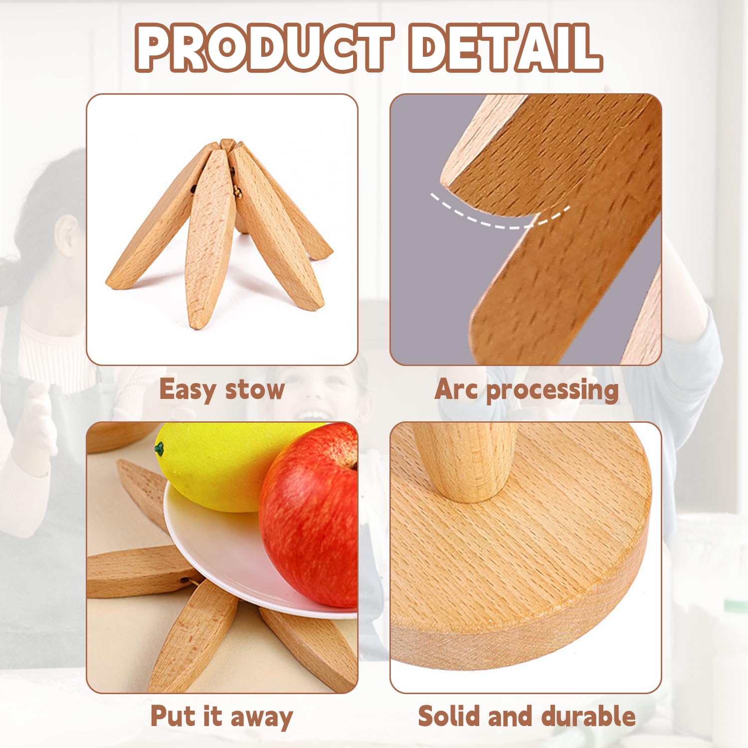 QIYLQE versatile trivet for pots, bowls, teapots, and pans.