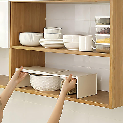 Qiyue cabinet shelf ideal for pantry organization and item separation