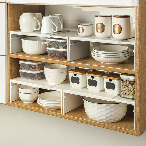 Qiyue cabinet shelf white finish complements countertops and decor