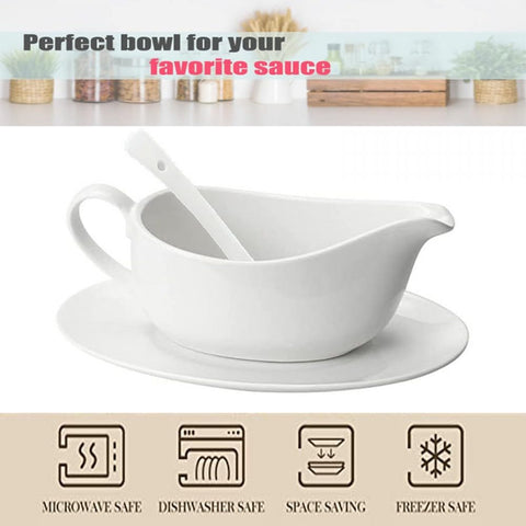 Qlans gravy boat used for creamer or broth to elevate serving style